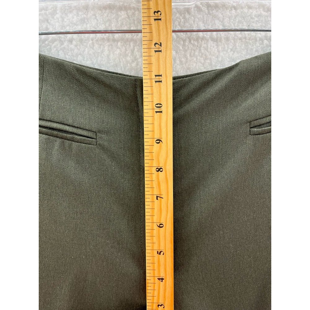 Talbots Womens Dress Career Pants Green High Rise Stretch Wool‎ Lined Petites 8 - Picture 3 of 8